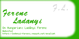 ferenc ladanyi business card