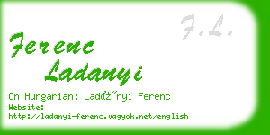 ferenc ladanyi business card